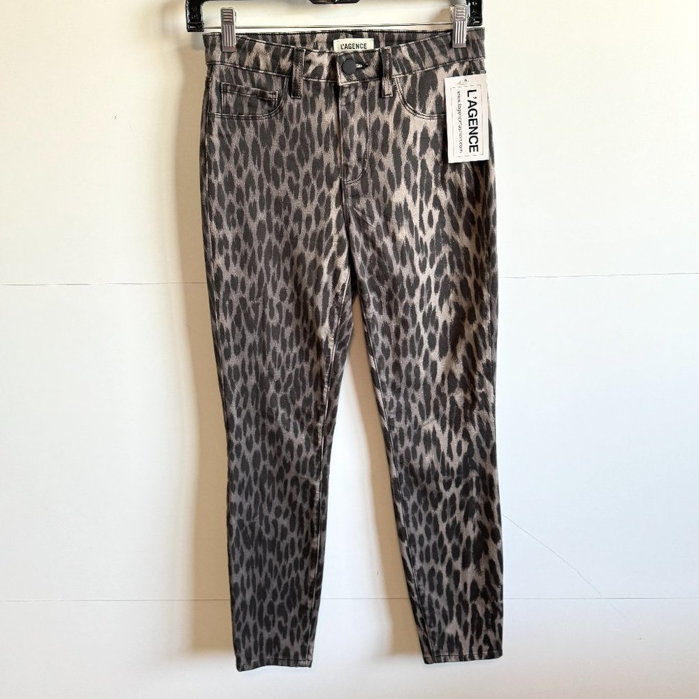NWT L'Agence Super Skinny Animal Print Jeans - Picture 2 of 8
